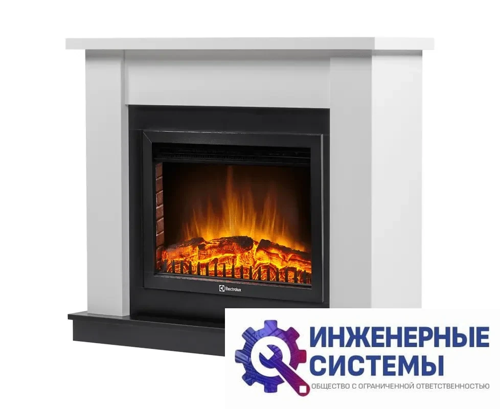 Каминокомплект Firelight: Очаг EFP/P-2520LS N , портал Canto 25 белый, фото 2