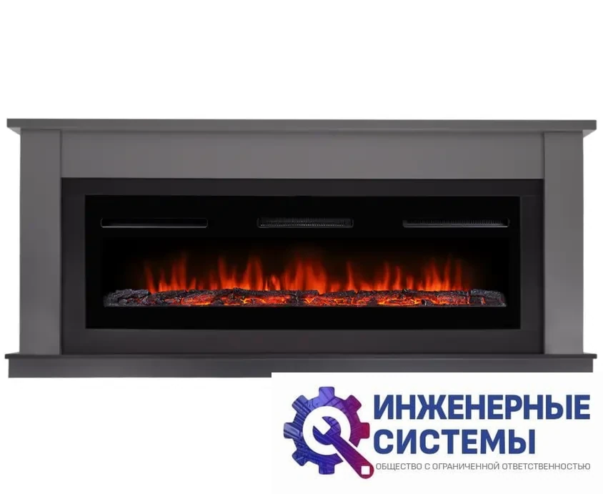 Firelight Canto Long графит, черный портал для камина, фото 2