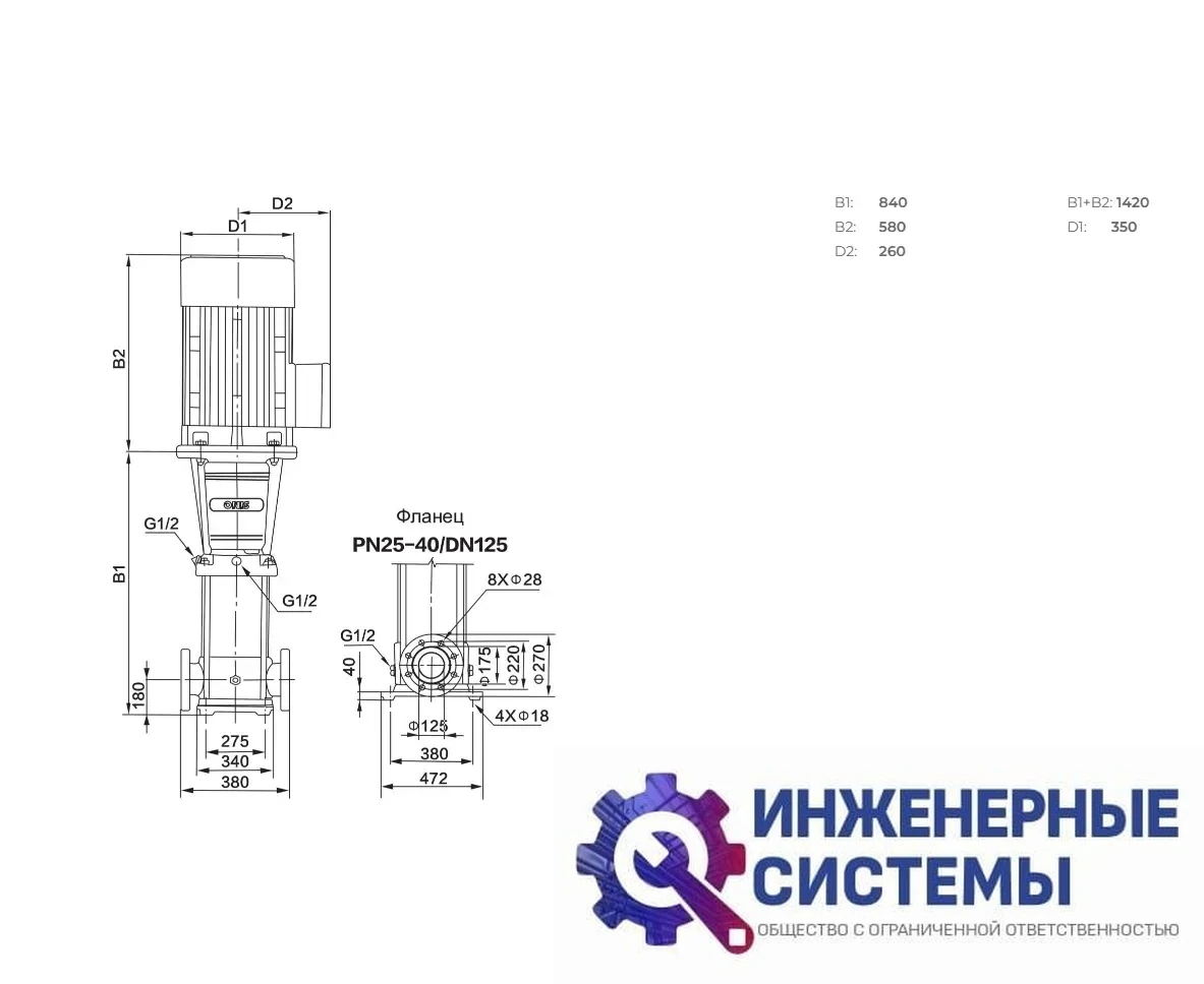Onis MV120-1 поверхностный насос, фото 2