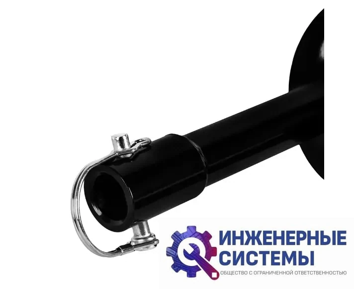 Шнек однозаходный для грунта DDE мотобура (ф = 100 мм, L = 800 мм, посадка на вал 20 мм), фото 2