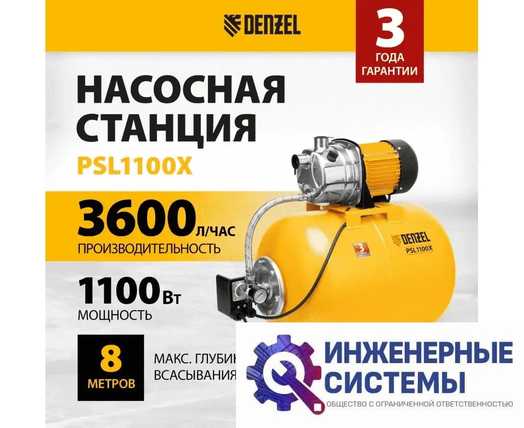 Denzel PSL1100X насосная станция, фото 2