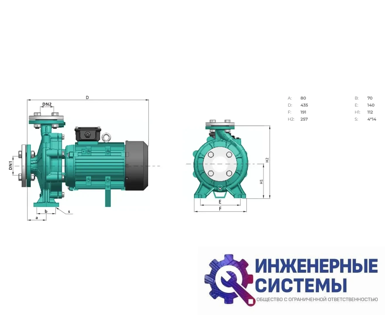 Onis MBL 32-125-0.75/2E поверхностный насос, фото 2
