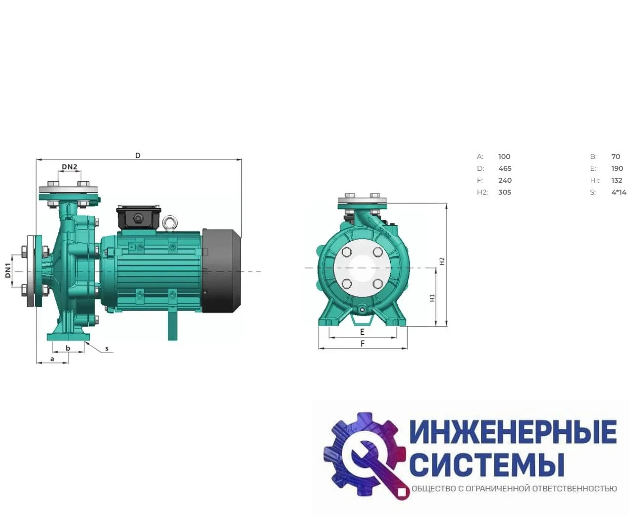 Onis MBL 50-125-2.2/2E поверхностный насос, фото 2