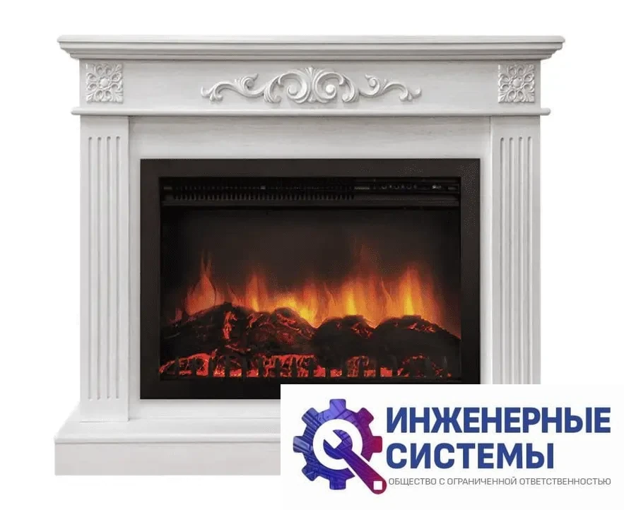 Firelight Noce 25 шпон белёный дуб портал для камина, фото 2