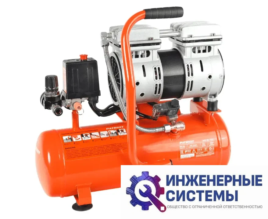 Patriot WO 10-120 компрессор поршневой безмасляный, фото 2