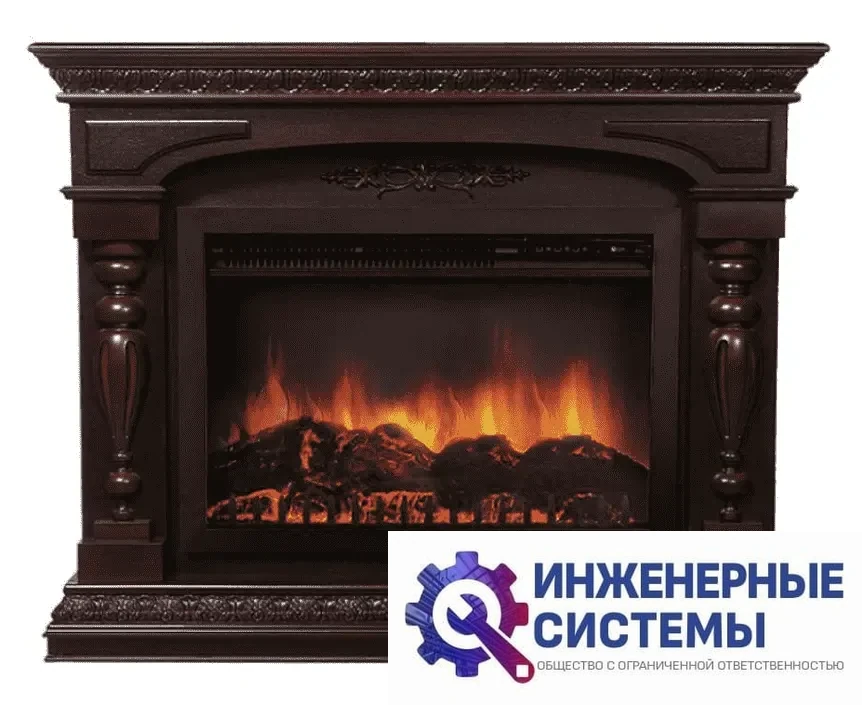 Firelight Perfetto R 30 шпон темный дуб портал для камина, фото 2
