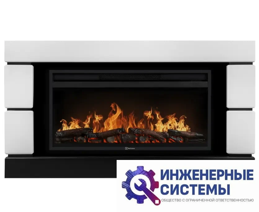 Каминокомплект: Очаг Electrolux EFP/P-4220LS, портал Moderno 42/40/36, белый, фото 2