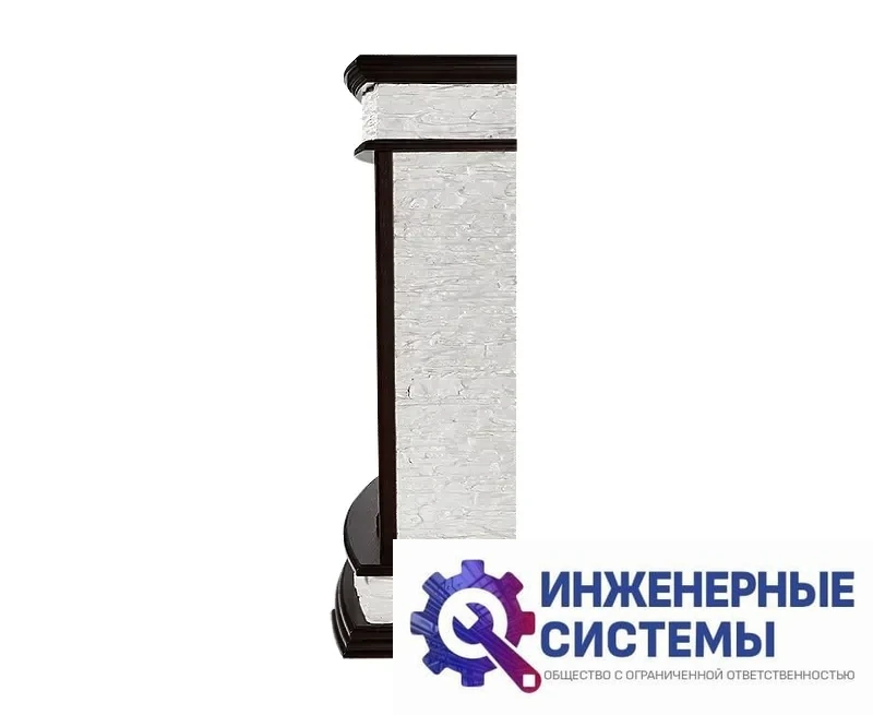 Firelight Scala 25 портал для камина камень сланец скалистый белый, шпон тёмный дуб, фото 2