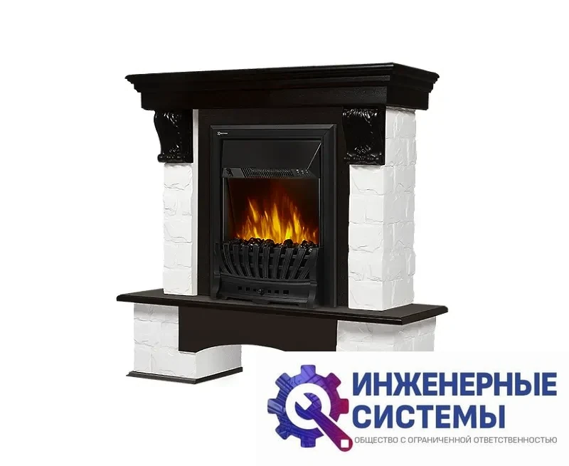 Firelight Forte Classic портал для камина камень белый, шпон венге, фото 2