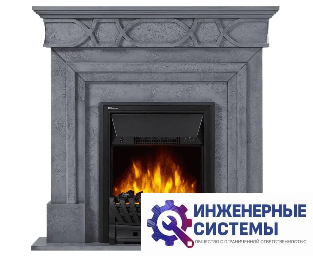 Каминокомплект Firelight: Очаг Classic EFP/P-1020LS, портал Antico Classic серый, фото 2