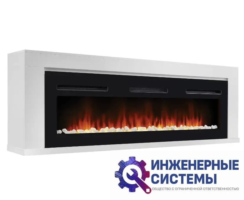 Firelight Simple Long белый портал для камина, фото 2
