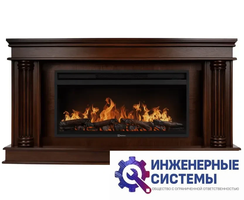 Каминокомплект: Очаг Electrolux EFP/P-4220LS, портал Olympia 42/40/36, канадский дуб, фото 2