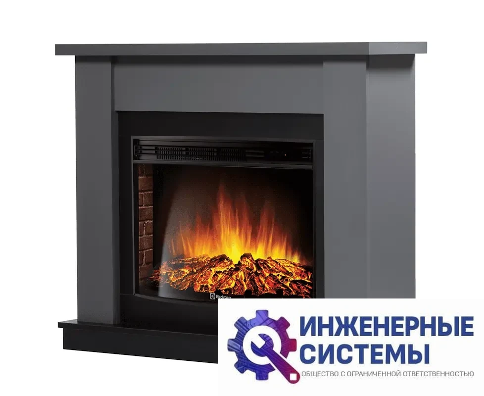 Каминокомплект Firelight: Очаг EFP/P-2520LS N, портал Canto 25 графит, фото 2