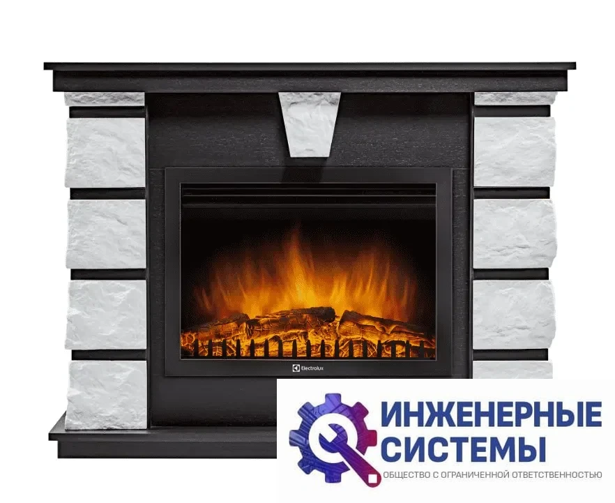 Firelight Excalibur 25 камень белый, шпон венге портал для камина, фото 2