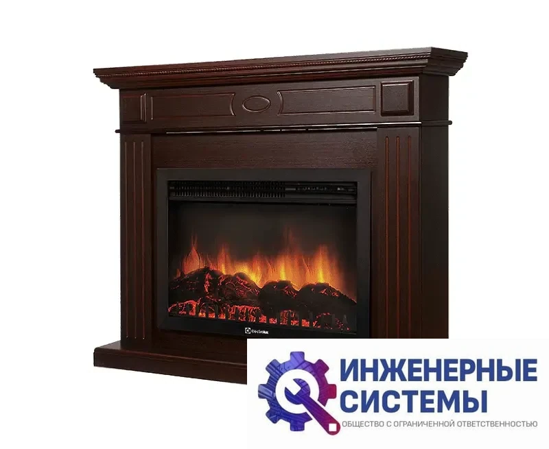 Firelight Bianco 30 портал для камина шпон темный дуб, фото 2