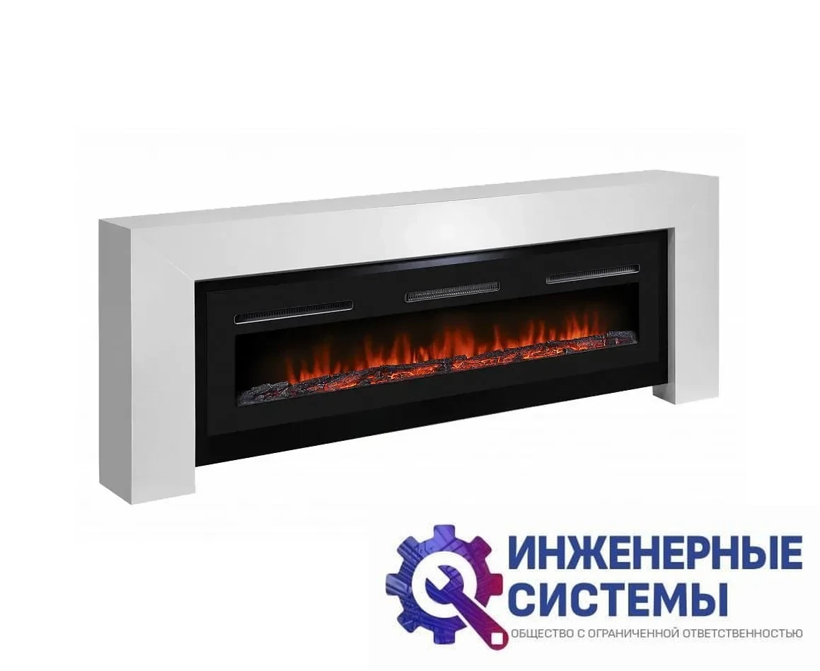 Firelight Suprema Long портал для камина белый, черный, фото 2