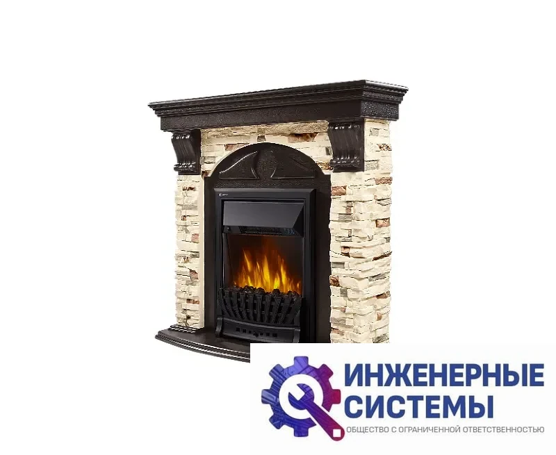Firelight Torre Classic портал для камина камень сланец натуральный, шпон венге, фото 2