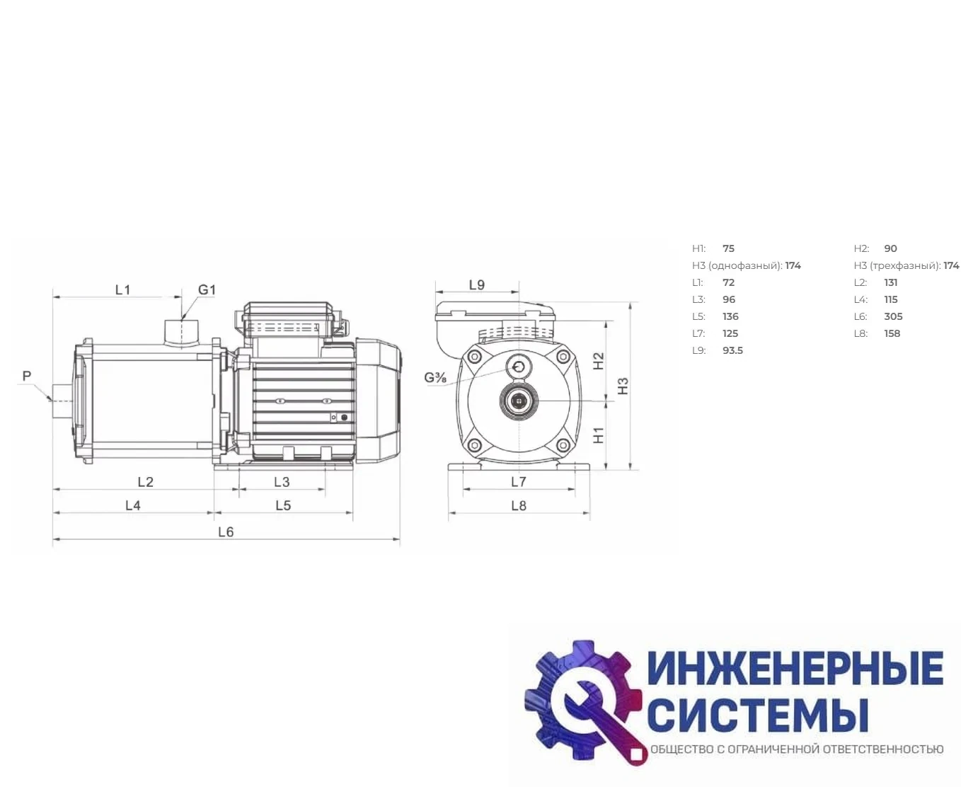 Onis MH 5-2 поверхностный насос, фото 2