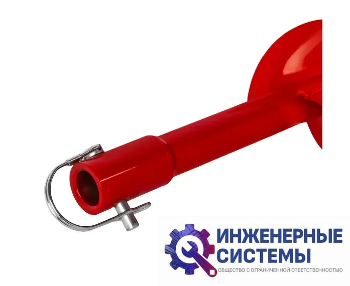 Шнек двухзаходный для грунта DDE мотобура (ф = 100 мм, L = 800 мм, посадка на вал 20 мм), фото 2
