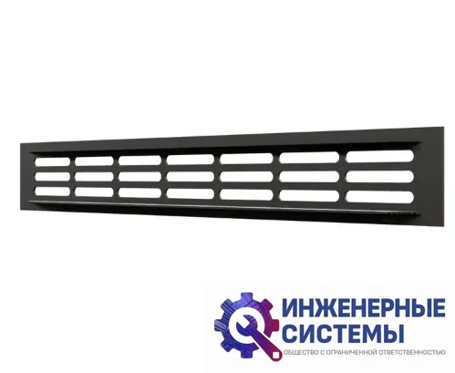 Era 3004DP AL Matt black решетка алюминиевая, фото 2