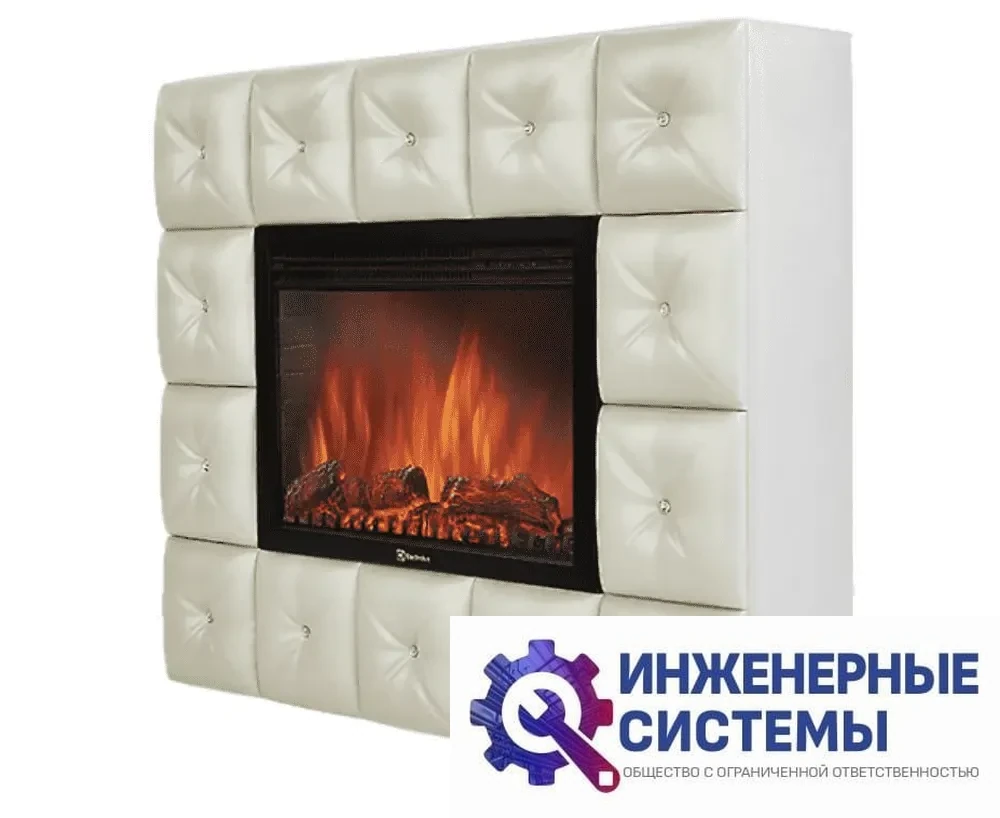 Firelight Crystal 30 светлая экокожа портал для камина, фото 2