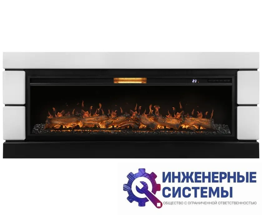 Каминокомплект: Очаг Royal Thermo Aurora RTFP/P-AR60LS, портал Moderno 60, белый, фото 2