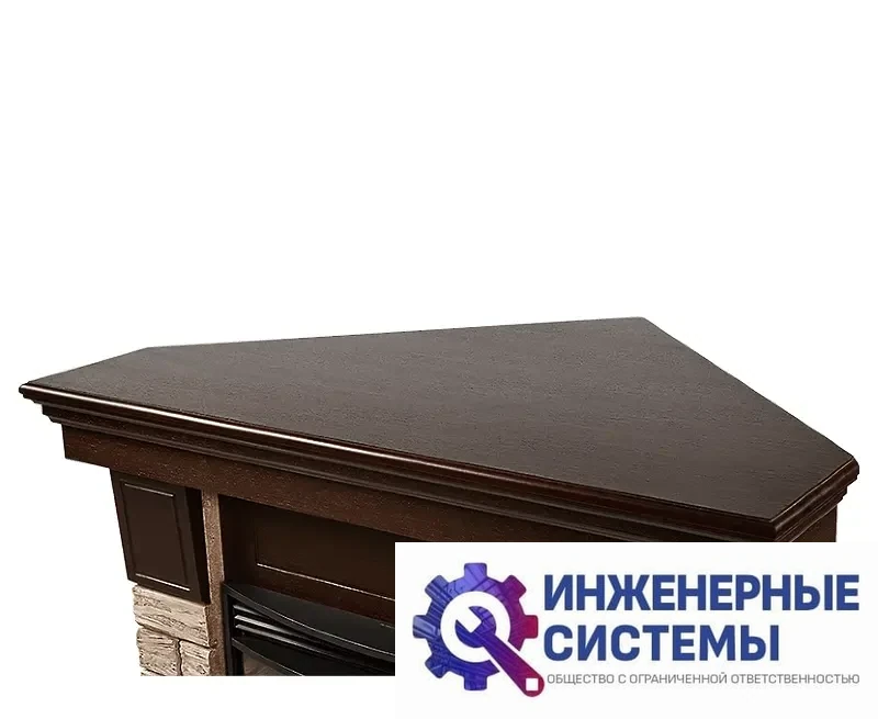 Firelight Forte Wood 30U портал для камина (угловой) камень коричневый, шпон темный дуб, фото 2