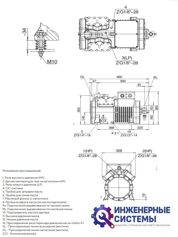 AFrost AF-4YG-15.2 (R404А) компрессор поршневой, фото 5