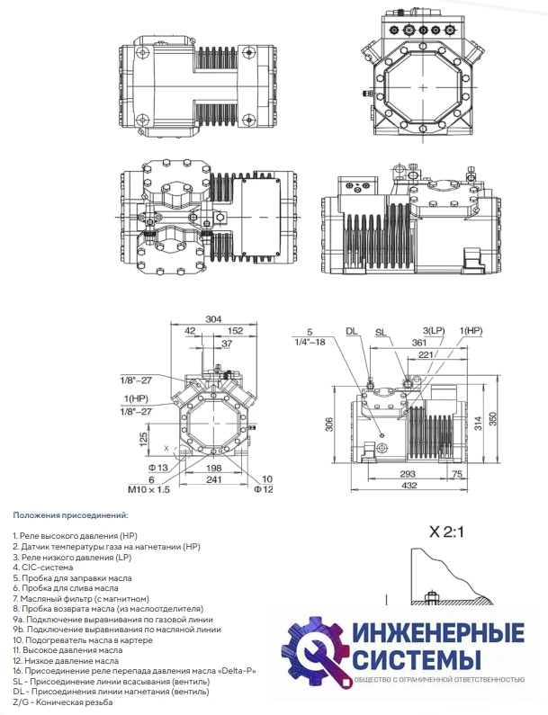 AFrost AF-4YD-4.2 (R404А) компрессор поршневой, фото 5