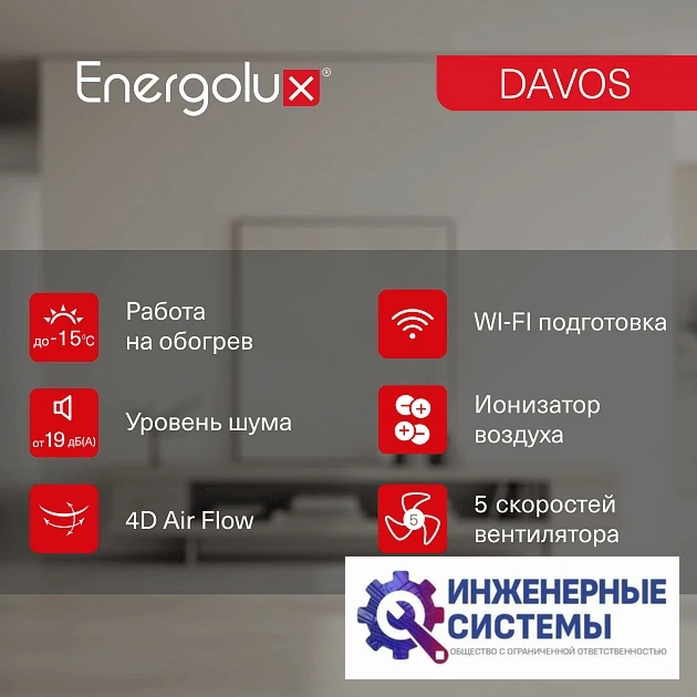 Energolux SAS07R1-AI/SAU07R1-AI Davos кондиционер 2 кВт, фото 22