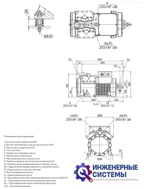 AFrost AF-4YD-10.2 (R404А) компрессор поршневой, фото 5