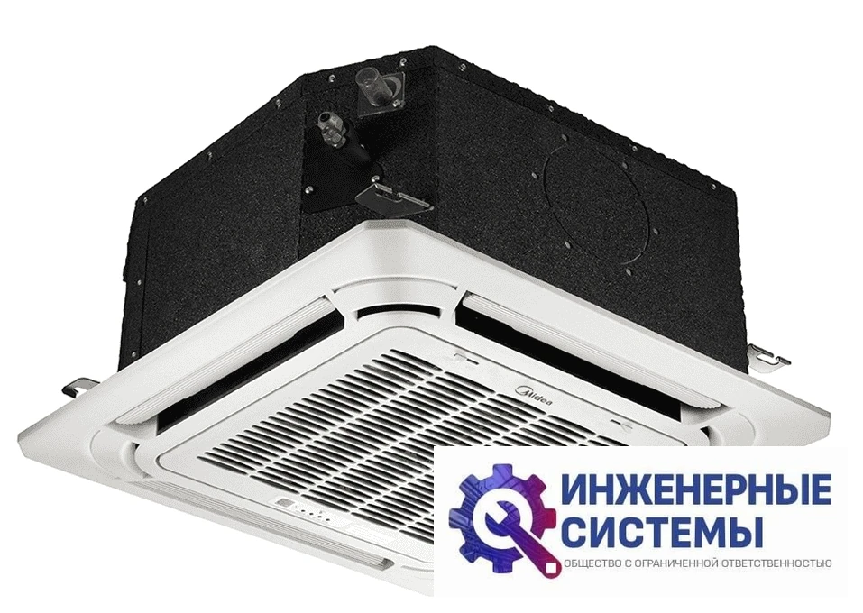 Midea MCA3-12HRN1-QC2/MOX330-12HN1-Q/T-MBQ4-03E кассетный кондиционер 3,5 кВт, фото 2