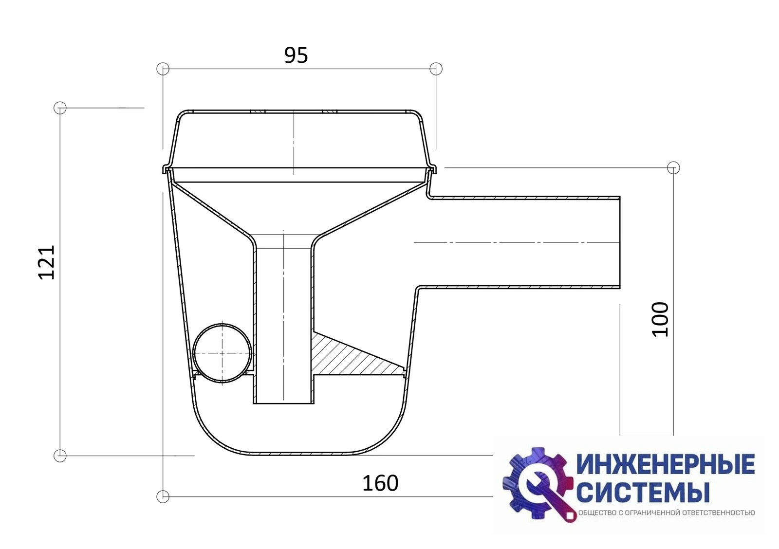 RexFaber G-33 П сифон (капельная воронка) для кондиционера, фото 4